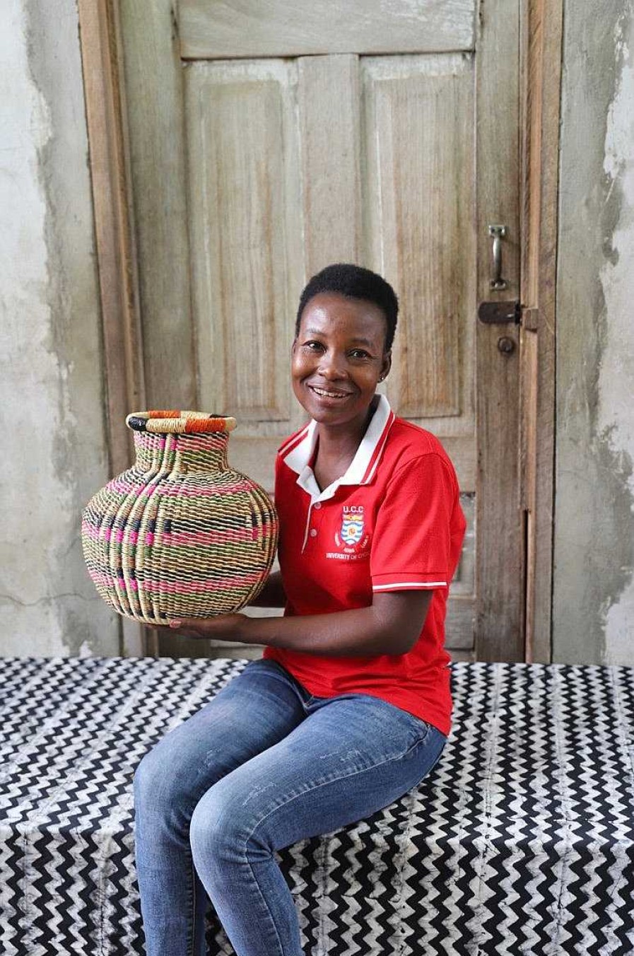 Home Decor Baba Tree | Jemima 10 Cows Basket (Tiny) By Charity Atuah