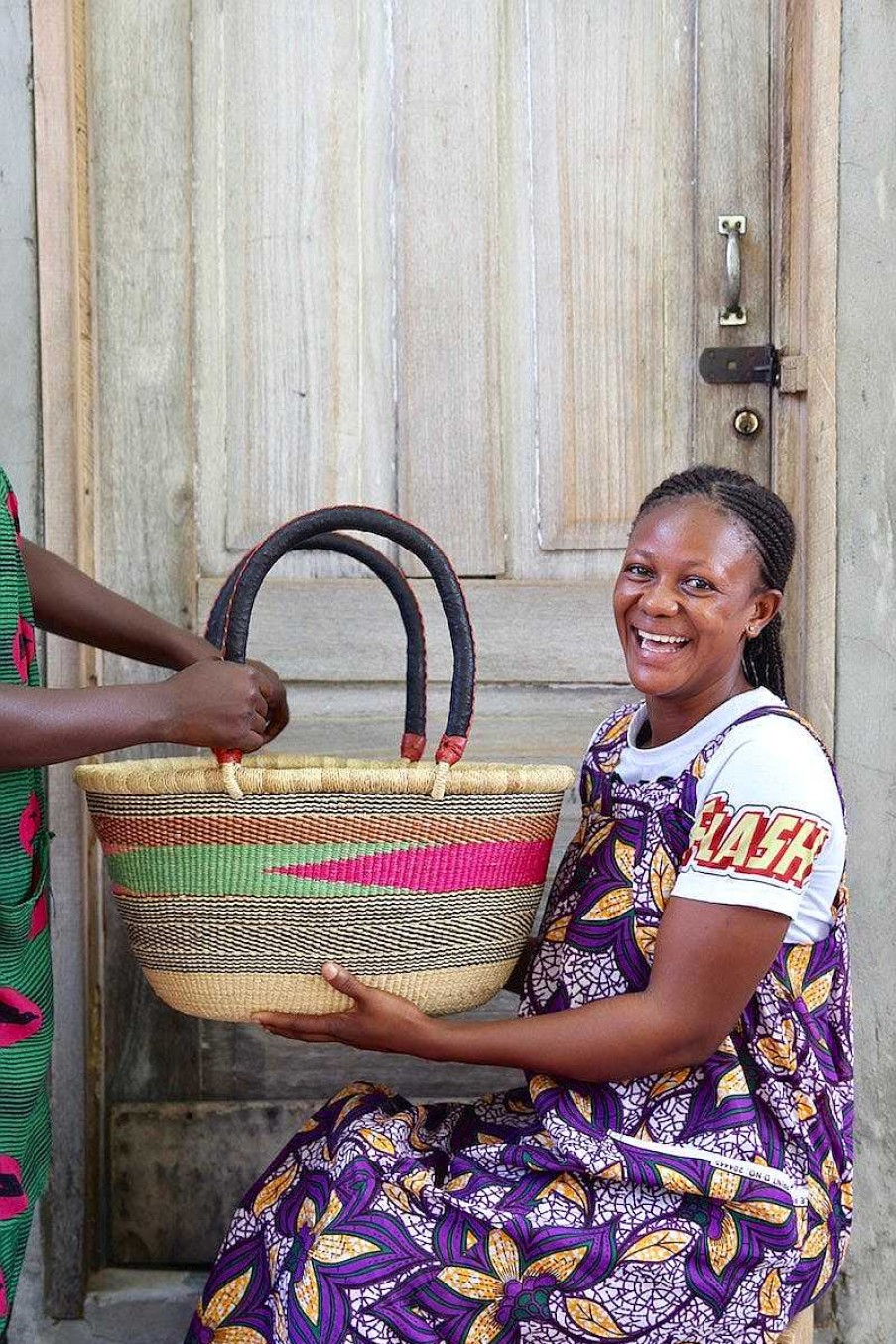 Shopping Baskets Baba Tree | Oval Basket (Large) By Mary Nsohbillah