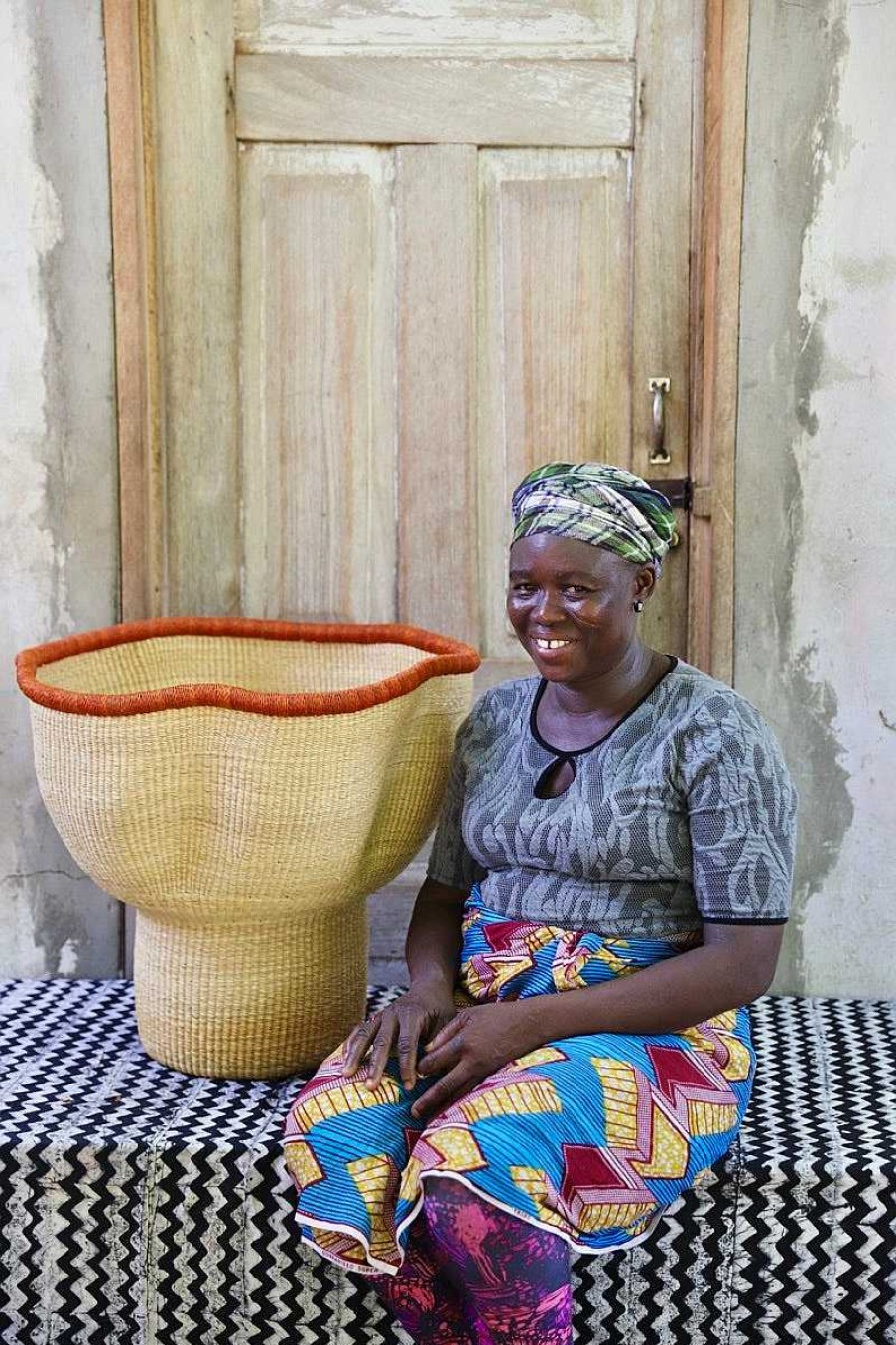 Planters + Flower Pots Baba Tree | Wave Planter (Art Basket) By Akelba Nyaaba