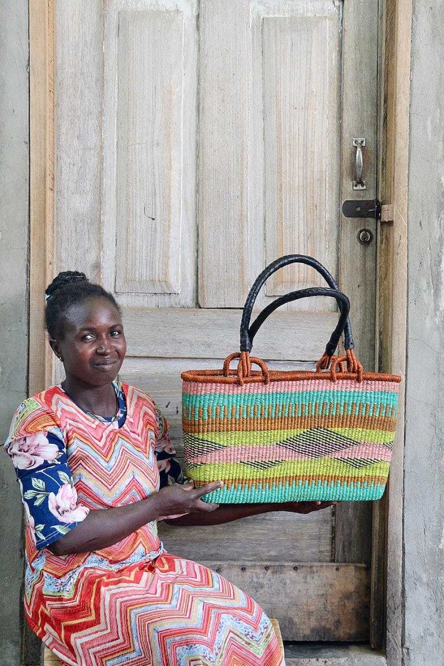 Basket Bags Baba Tree | Slim Line Shoulder Basket By Asakiloro "Madame 1000" Aduko