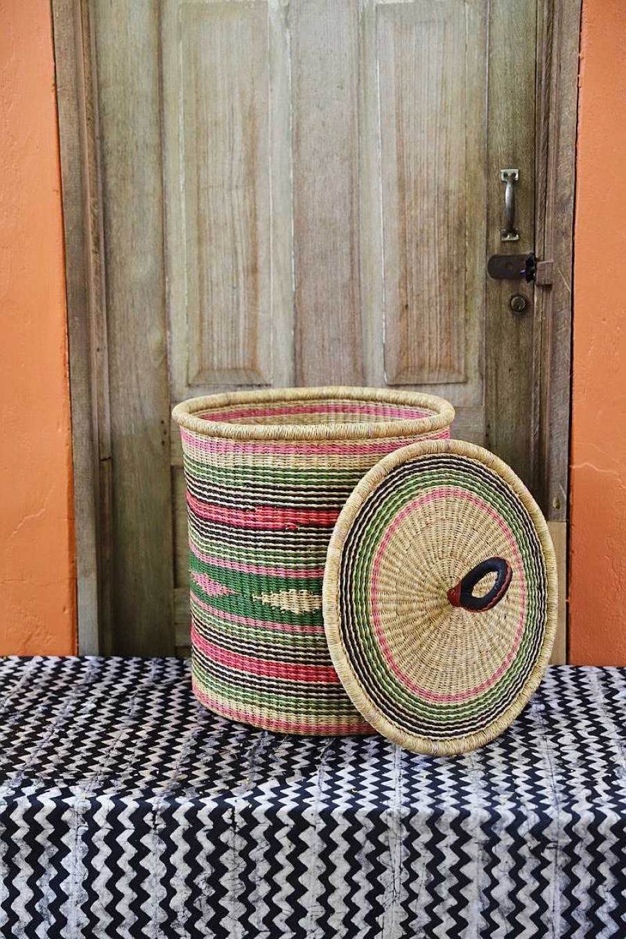 Bathroom + Laundry Baba Tree | Laundry Basket With Lid (Medium) By Abraham Akolgo