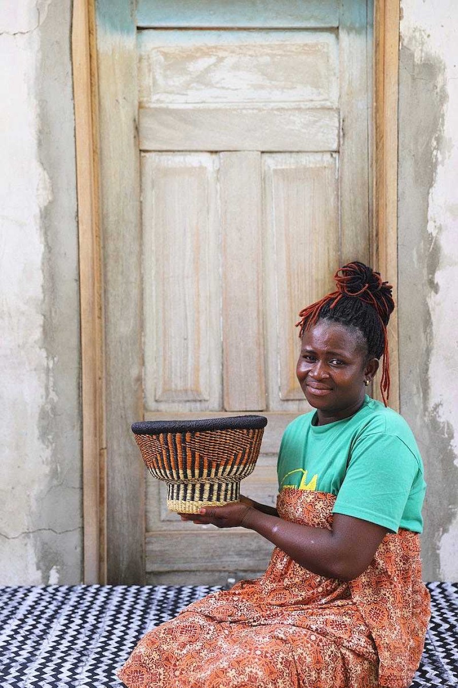 Planters + Flower Pots Baba Tree | Tiny Drum Basket By Ida Adigvom