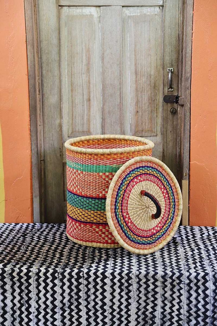 Bathroom + Laundry Baba Tree | Laundry Basket With Lid (Medium) By Raymond Atindamoligo