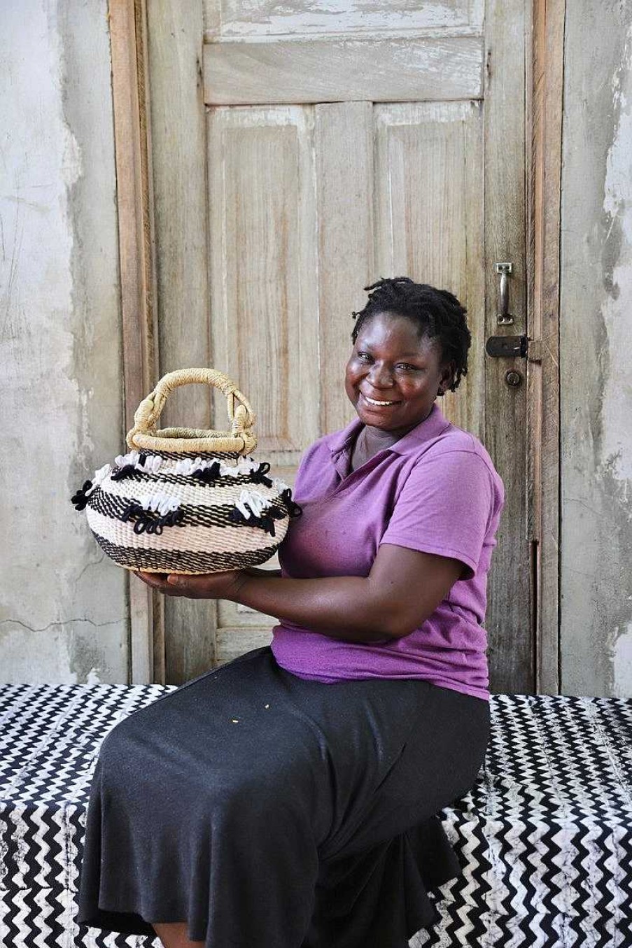 Home Decor Baba Tree | Material Futures - Small Pot Basket By Martha "Power Angel" Anafo