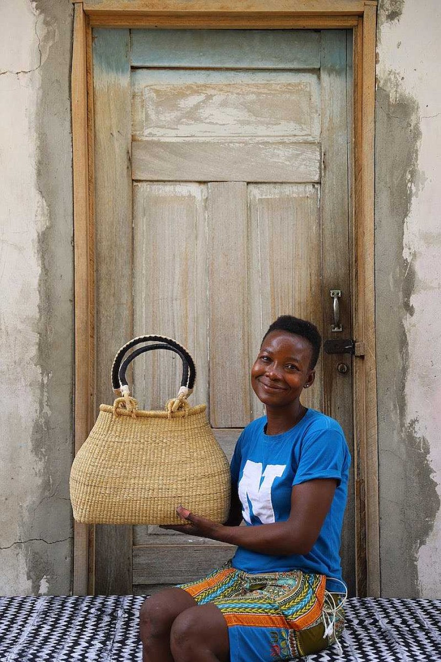 Basket Bags Baba Tree | Slim Line Shoulder Bag By Charity Attuah