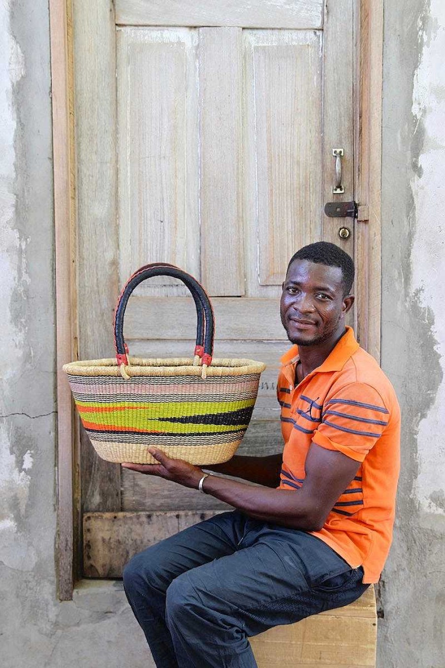 Shopping Baskets Baba Tree | Oval Basket (Large) By Sampson "Action" Akolbila