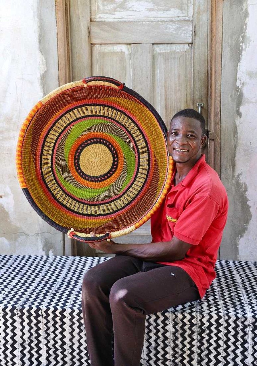 Kitchen + Dining Baba Tree | Woven Tray - Double Weave (Large) By Sampson "Action" Akolbillah
