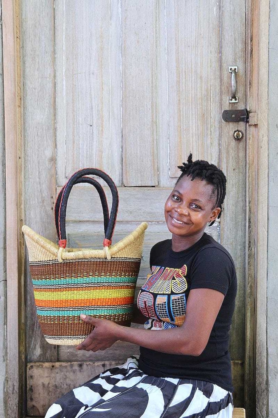Shopping Baskets Baba Tree | Nyariga Basket (Medium) By Azumah "Punka Joe" Abisika