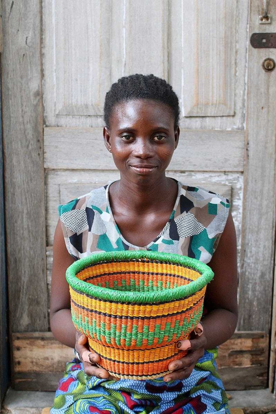Planters + Flower Pots Baba Tree | Tiny Drum Basket By Modesta Adongo