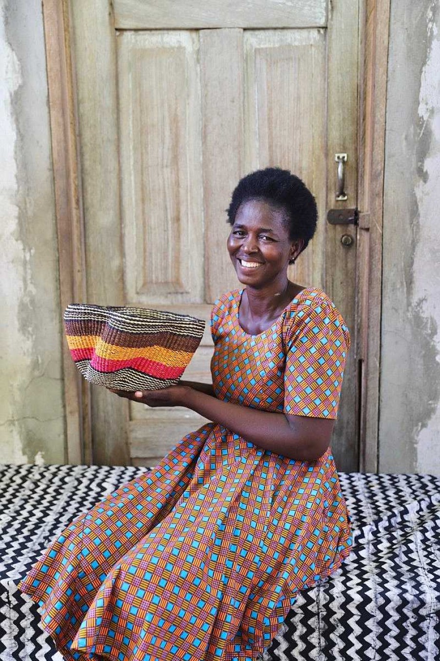 Kitchen + Dining Baba Tree | Pakurigo Wave Basket (Tiny) By Aniamah Akugre