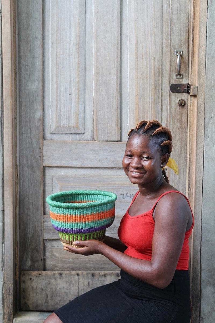 Planters + Flower Pots Baba Tree | Tiny Drum Basket By Nmaah Ayine