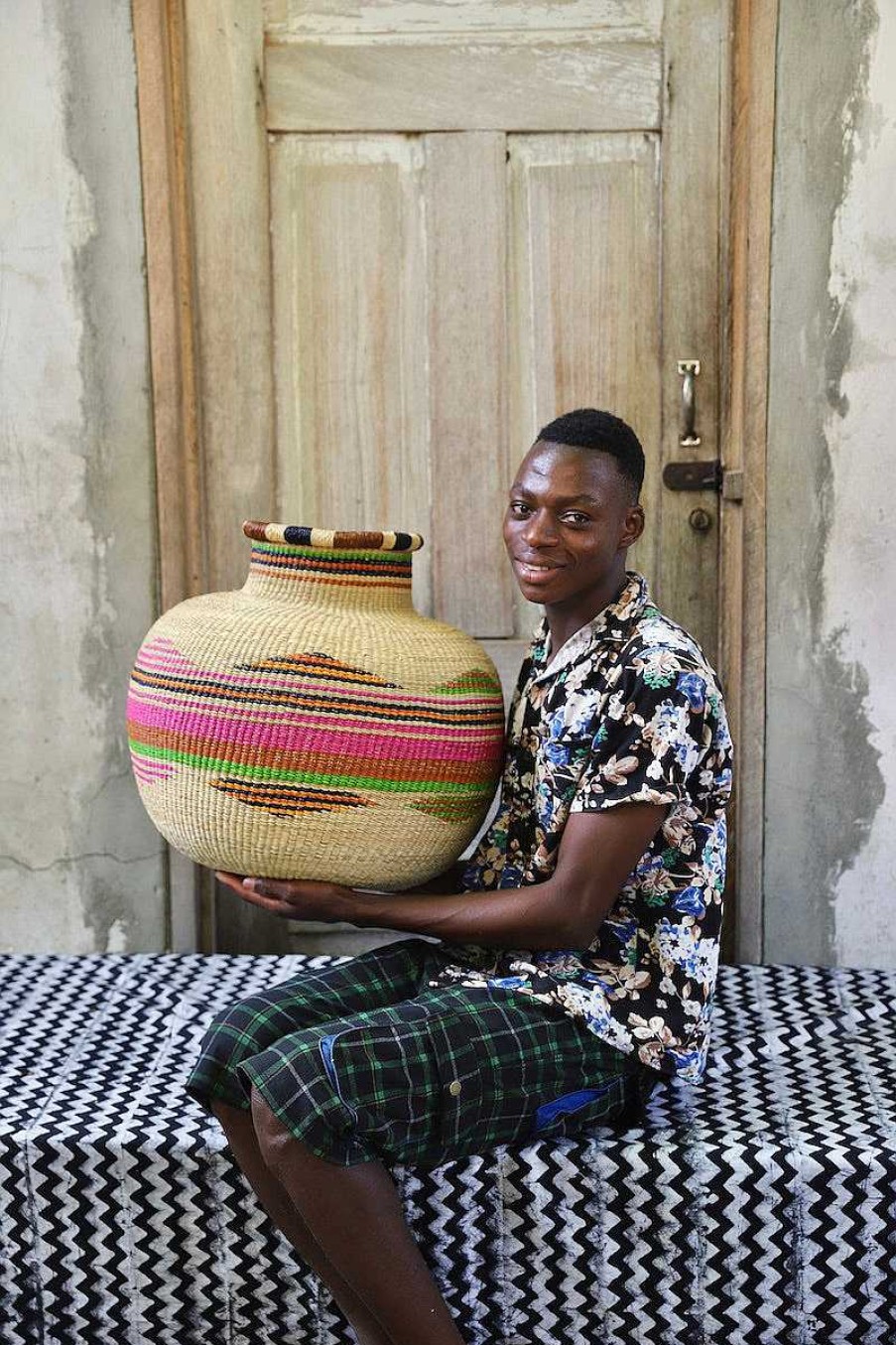 Home Decor Baba Tree | Jemima 10 Cows Basket By Baba Aniah