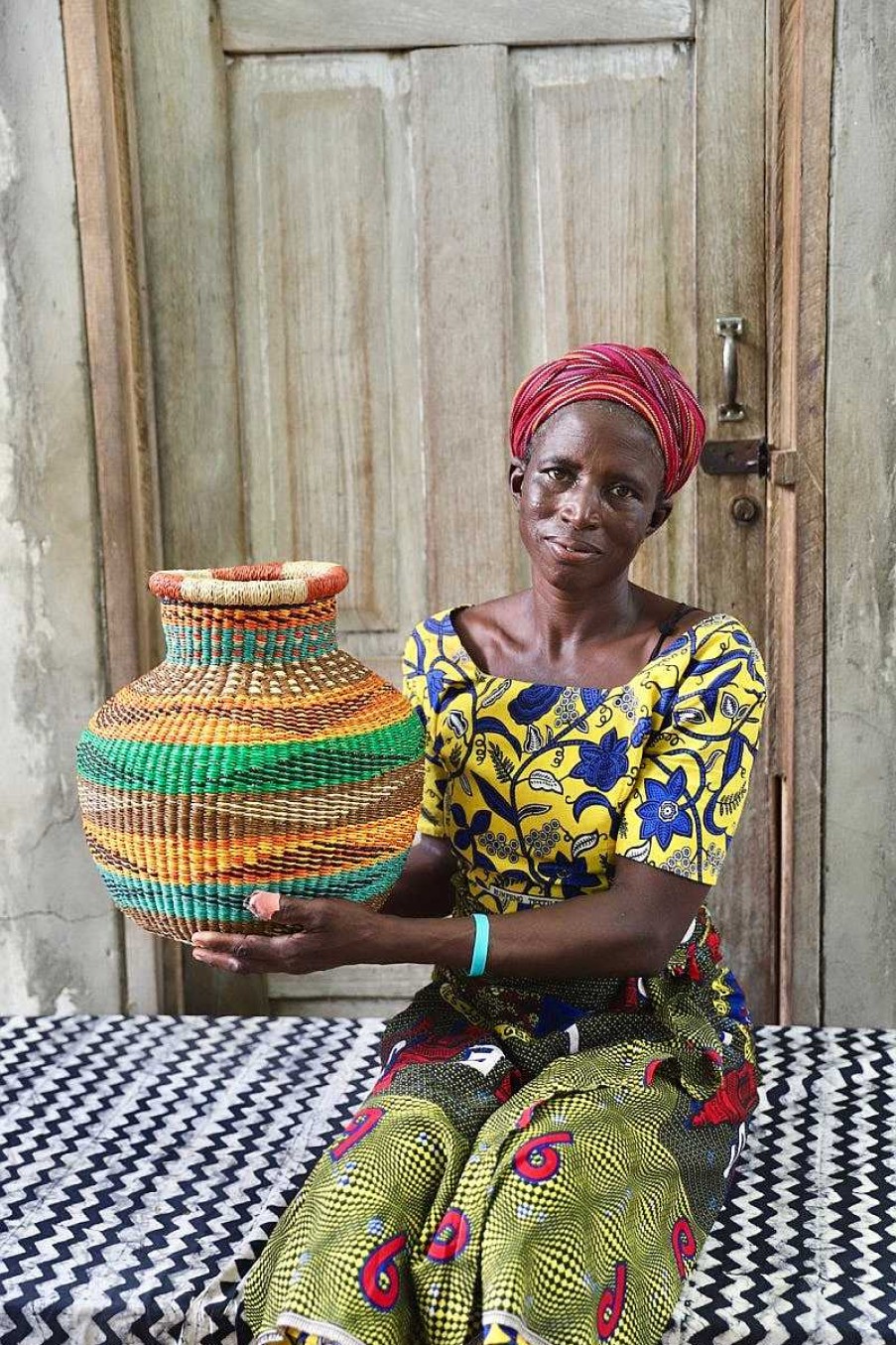 Home Decor Baba Tree | Jemima 10 Cows Basket (Tiny) By Aduko Ayine