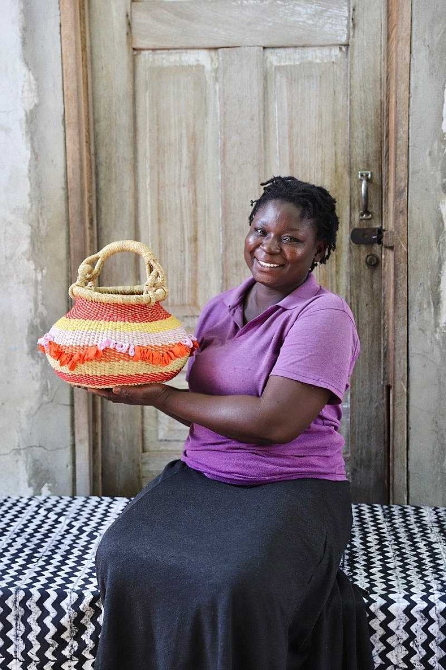 Home Decor Baba Tree | Material Futures - Small Pot Basket By Martha " Power Angel" Anafo