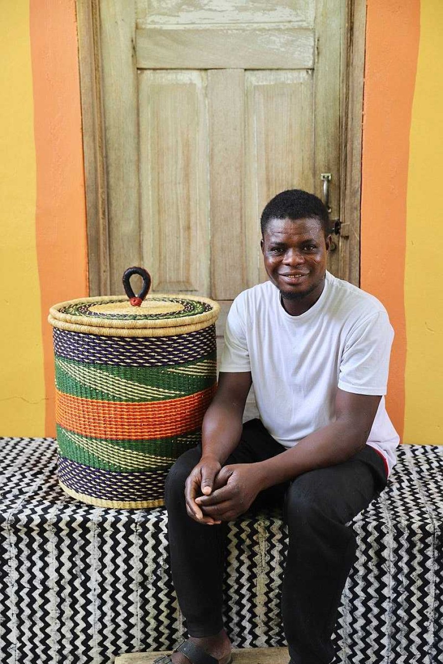 Bathroom + Laundry Baba Tree | Laundry Basket With Lid (Medium) By Cletus Apaweo