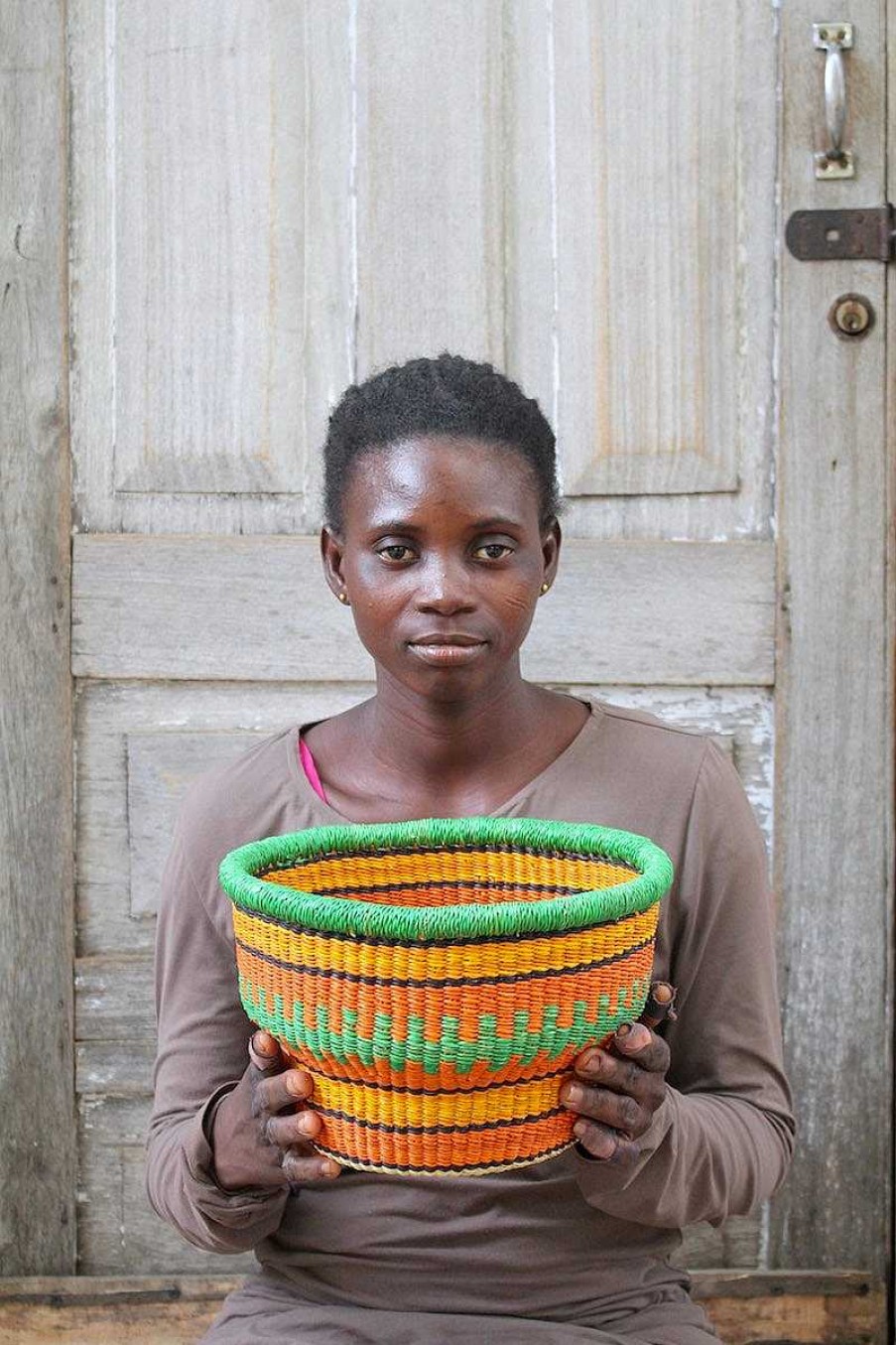 Planters + Flower Pots Baba Tree | Tiny Drum Basket By Modesta Adongo