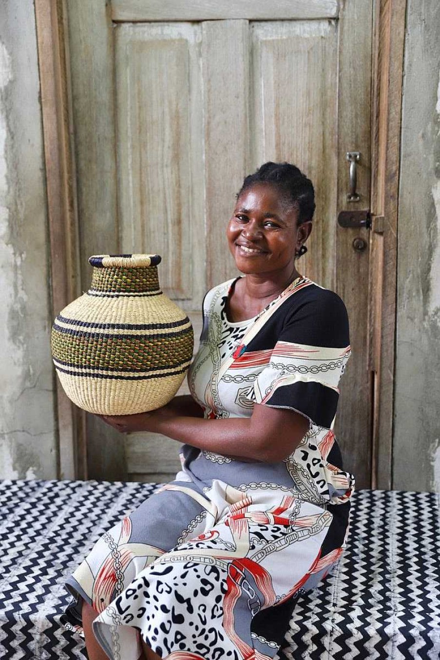 Home Decor Baba Tree | Jemima 10 Cows Basket (Tiny) By Selina Apasinore