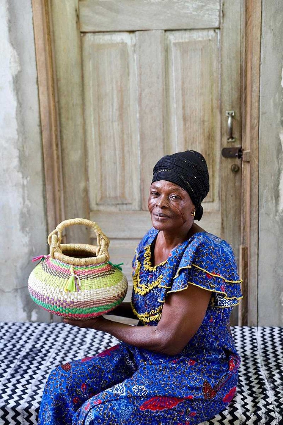 Home Decor Baba Tree | Material Futures - Small Pot Basket By Mary Ayamdor