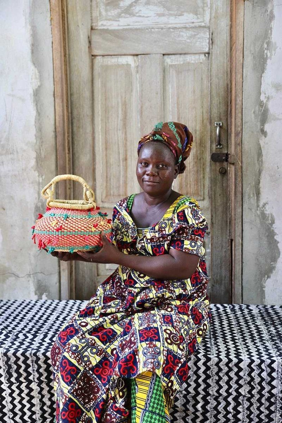 Home Decor Baba Tree | Material Futures - Small Pot Basket By Teni "11" Ayine
