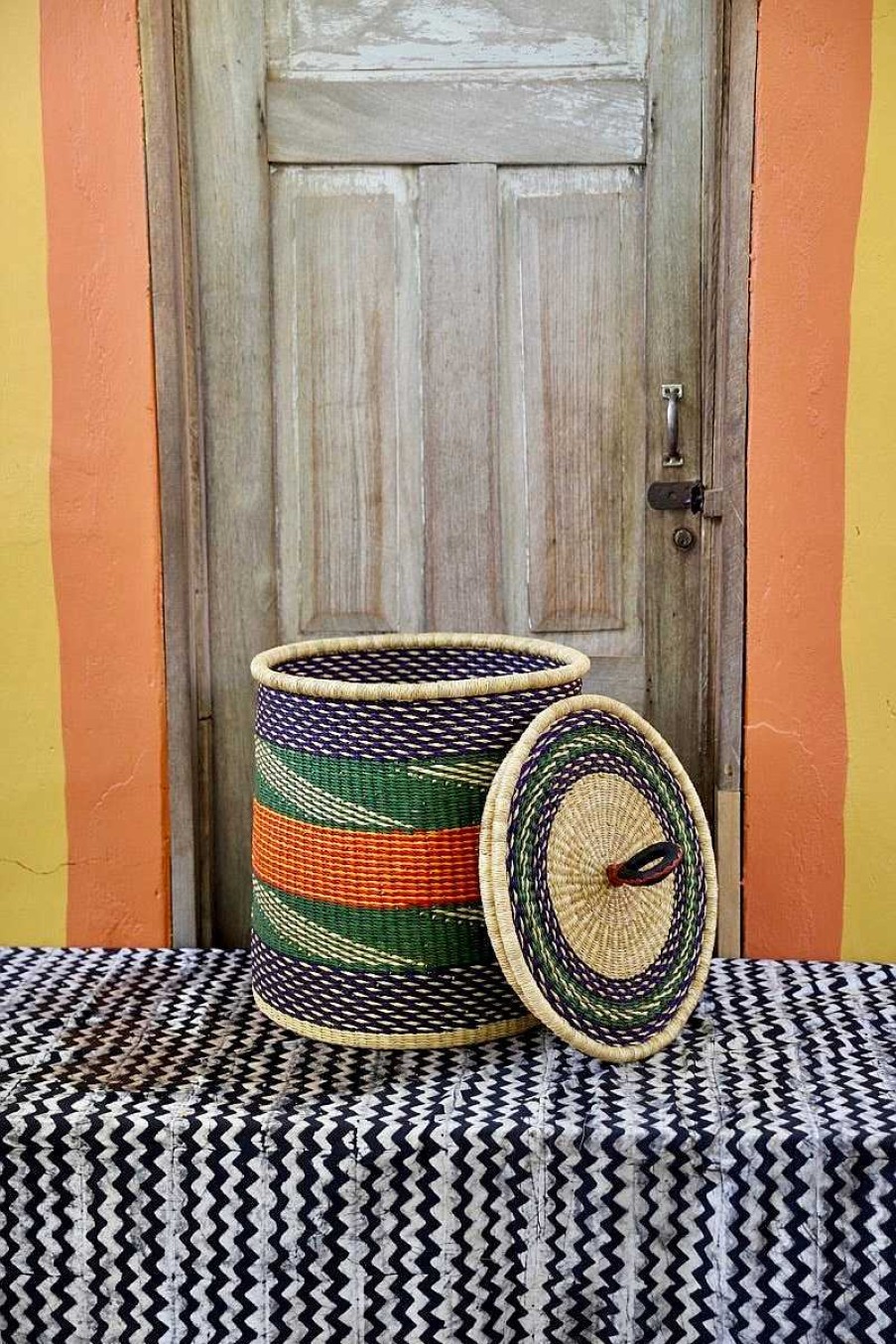 Bathroom + Laundry Baba Tree | Laundry Basket With Lid (Medium) By Cletus Apaweo