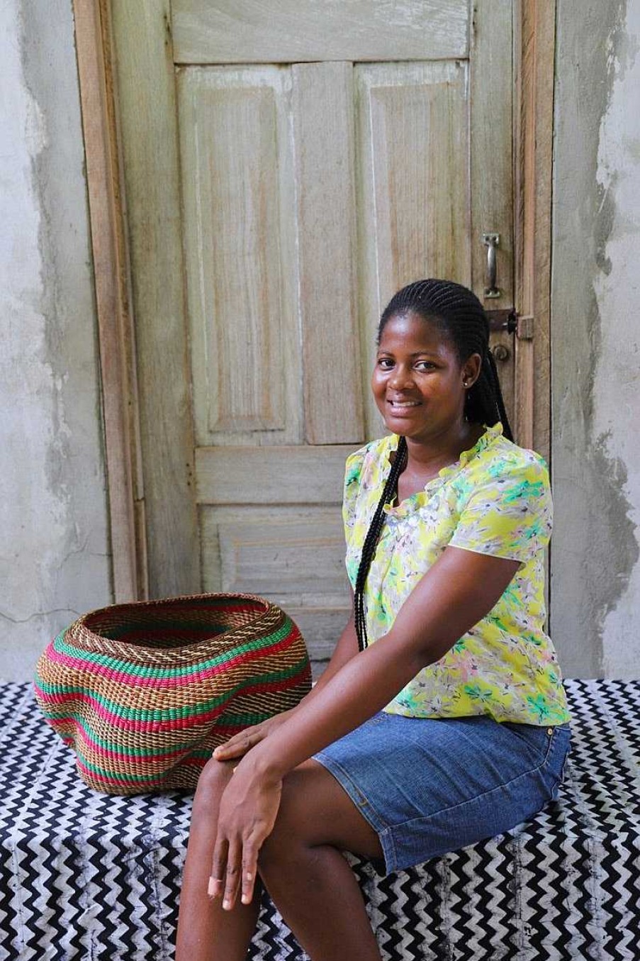 Planters + Flower Pots Baba Tree | A Pebble (Art Basket) By Faustina Anaba
