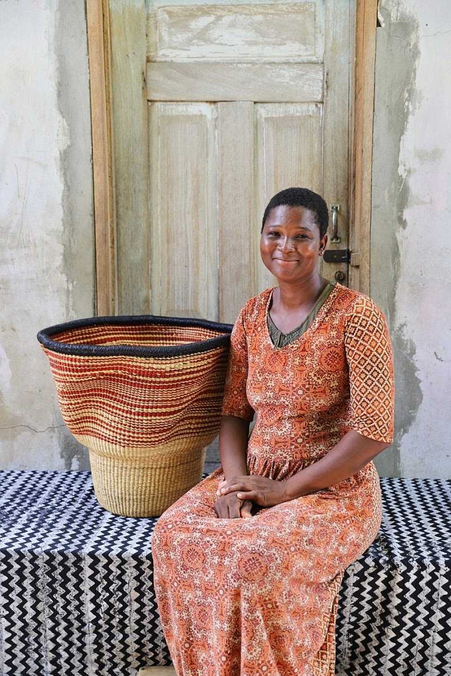 Planters + Flower Pots Baba Tree | Wave Planter (Art Basket) By Mary Ayinbora