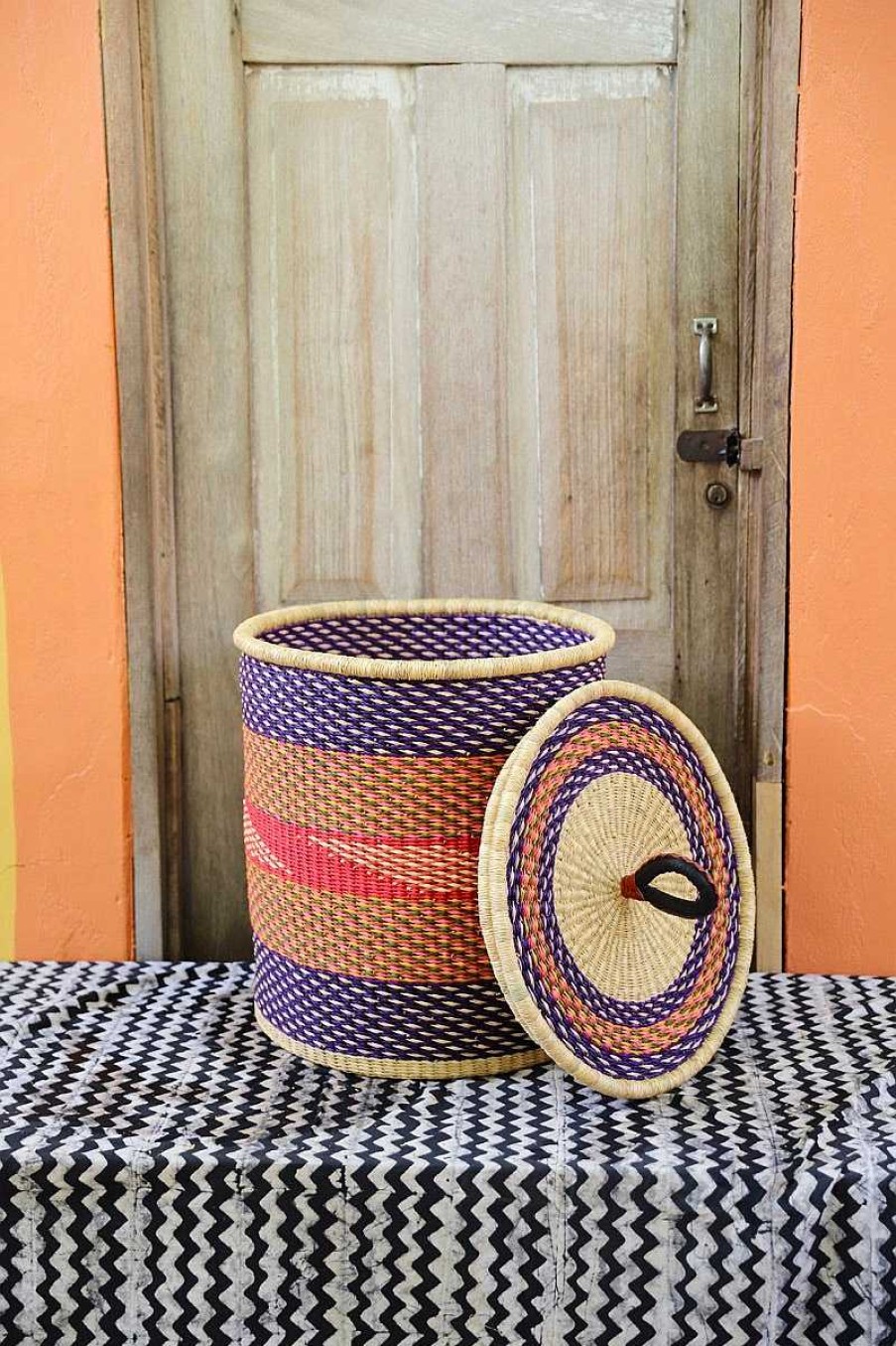 Bathroom + Laundry Baba Tree | Laundry Basket With Lid (Medium) By Cletus Apaweo