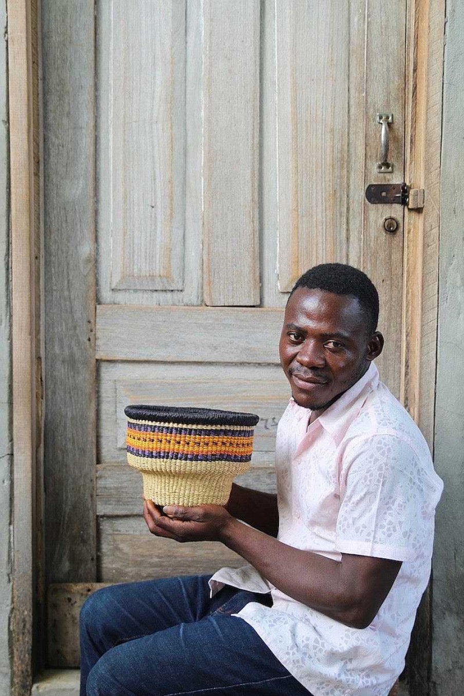 Planters + Flower Pots Baba Tree | Tiny Drum Basket By Kofi "Ligali" Abentara