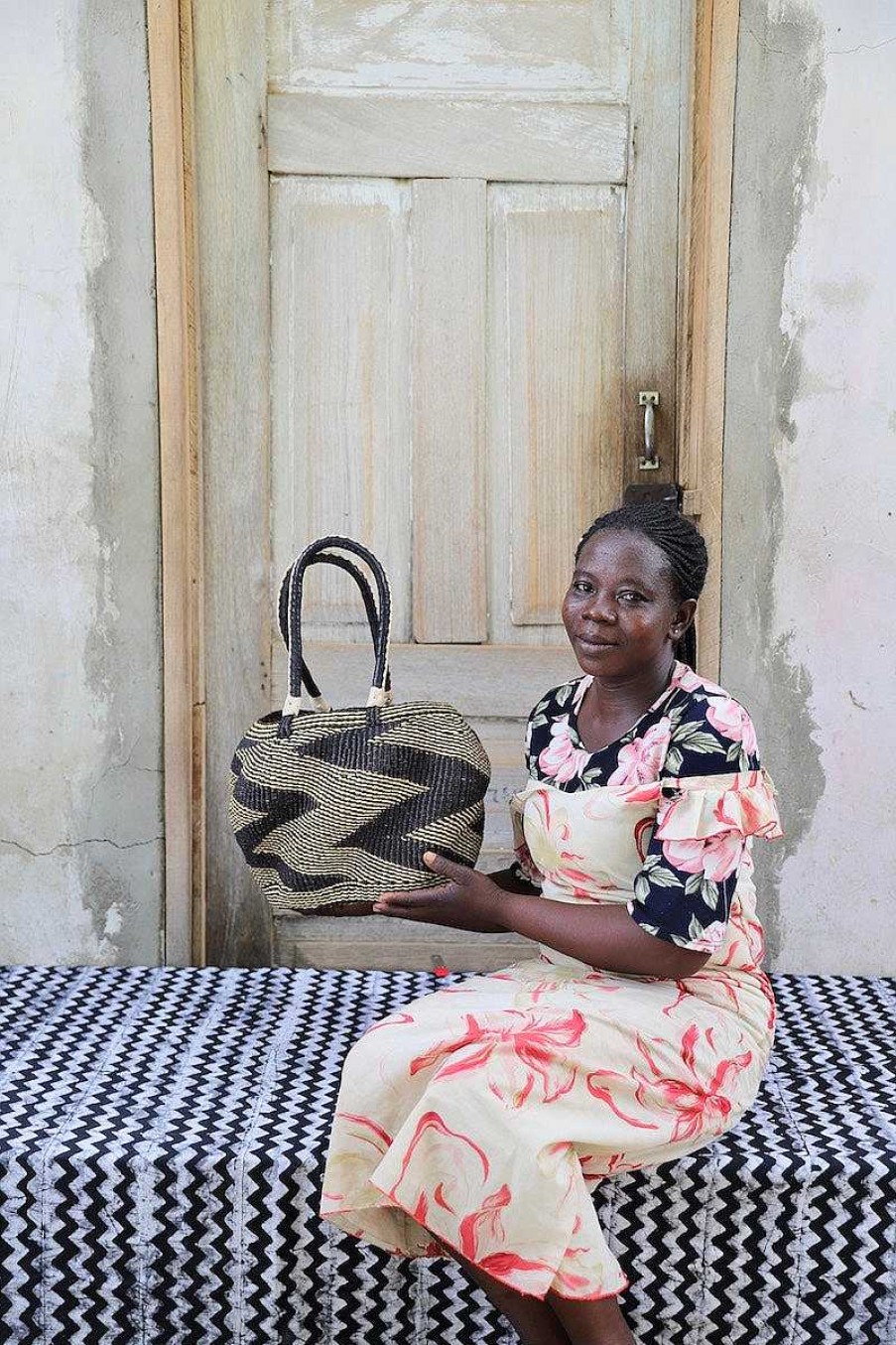 Basket Bags Baba Tree | Stay Flow Deluxe Woven Handbag (Large) By Cynthia Ayine