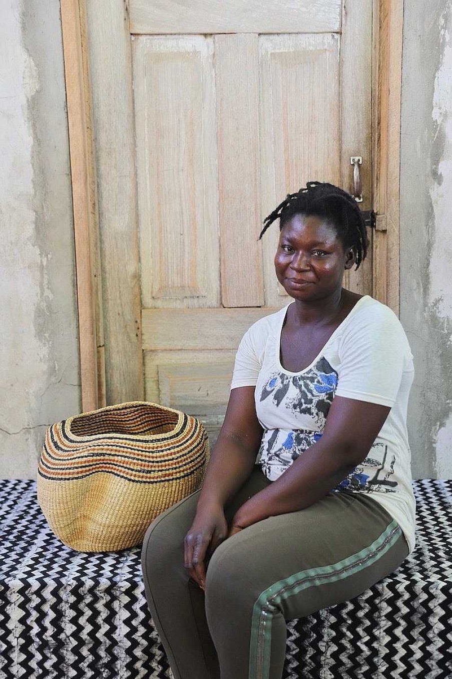 Planters + Flower Pots Baba Tree | A Pebble (Art Basket) By Martha "Power Angel" Anafo