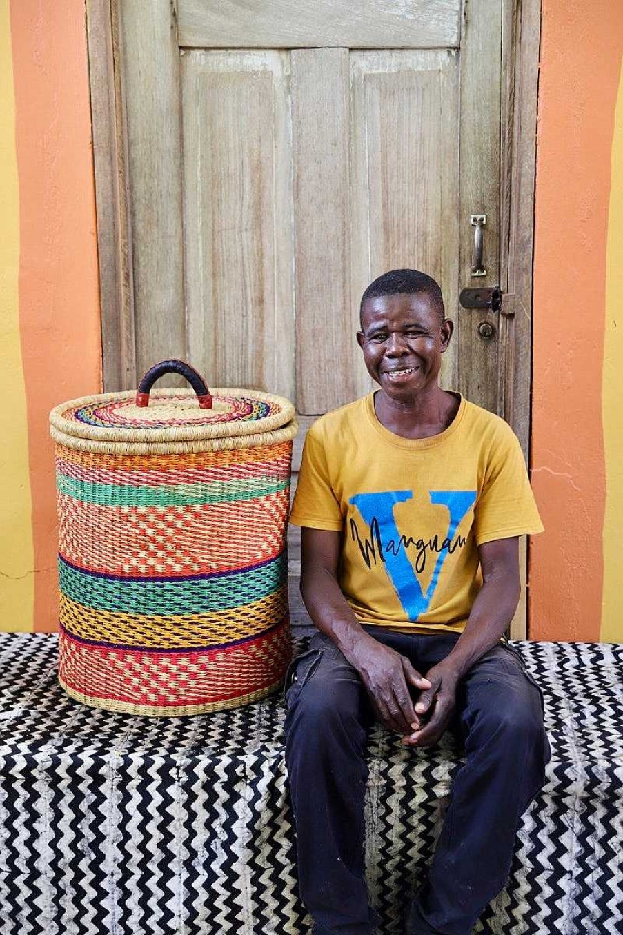 Bathroom + Laundry Baba Tree | Laundry Basket With Lid (Medium) By Raymond Atindamoligo
