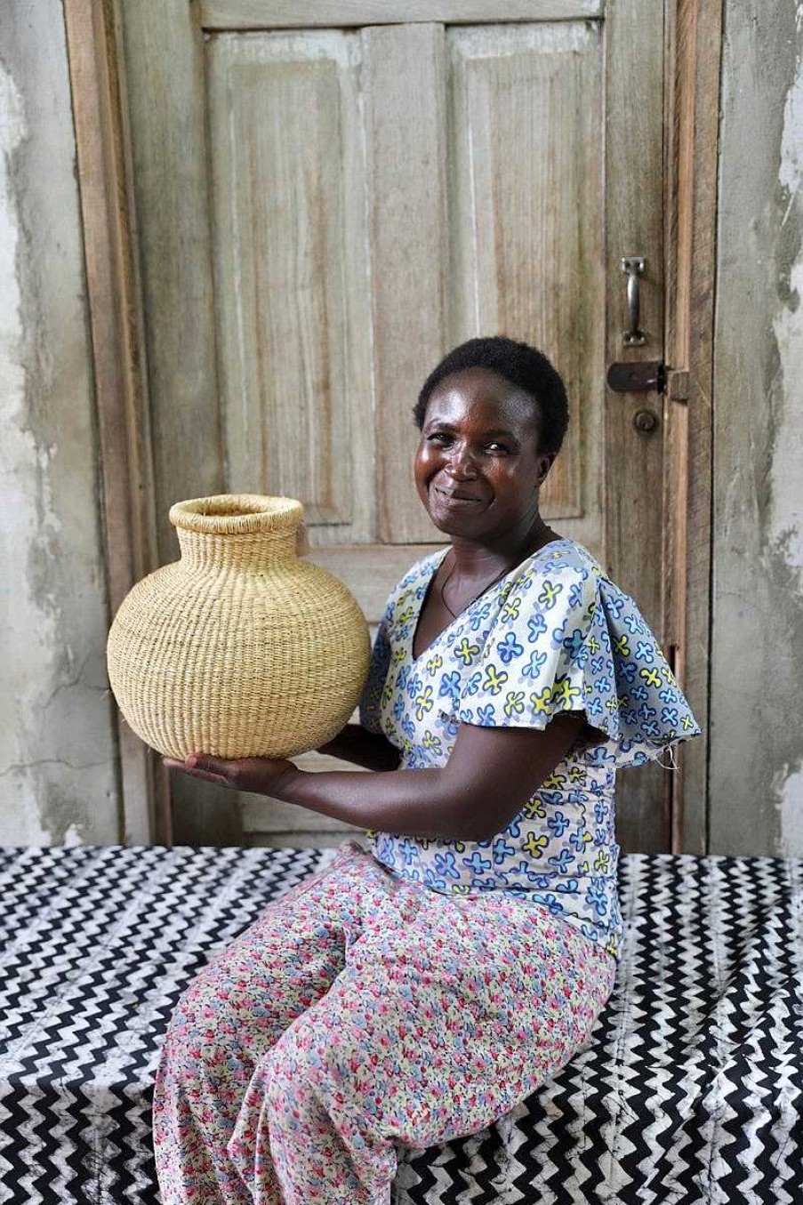 Home Decor Baba Tree | Jemima 10 Cows Basket (Tiny) By Asakiluro Aduko