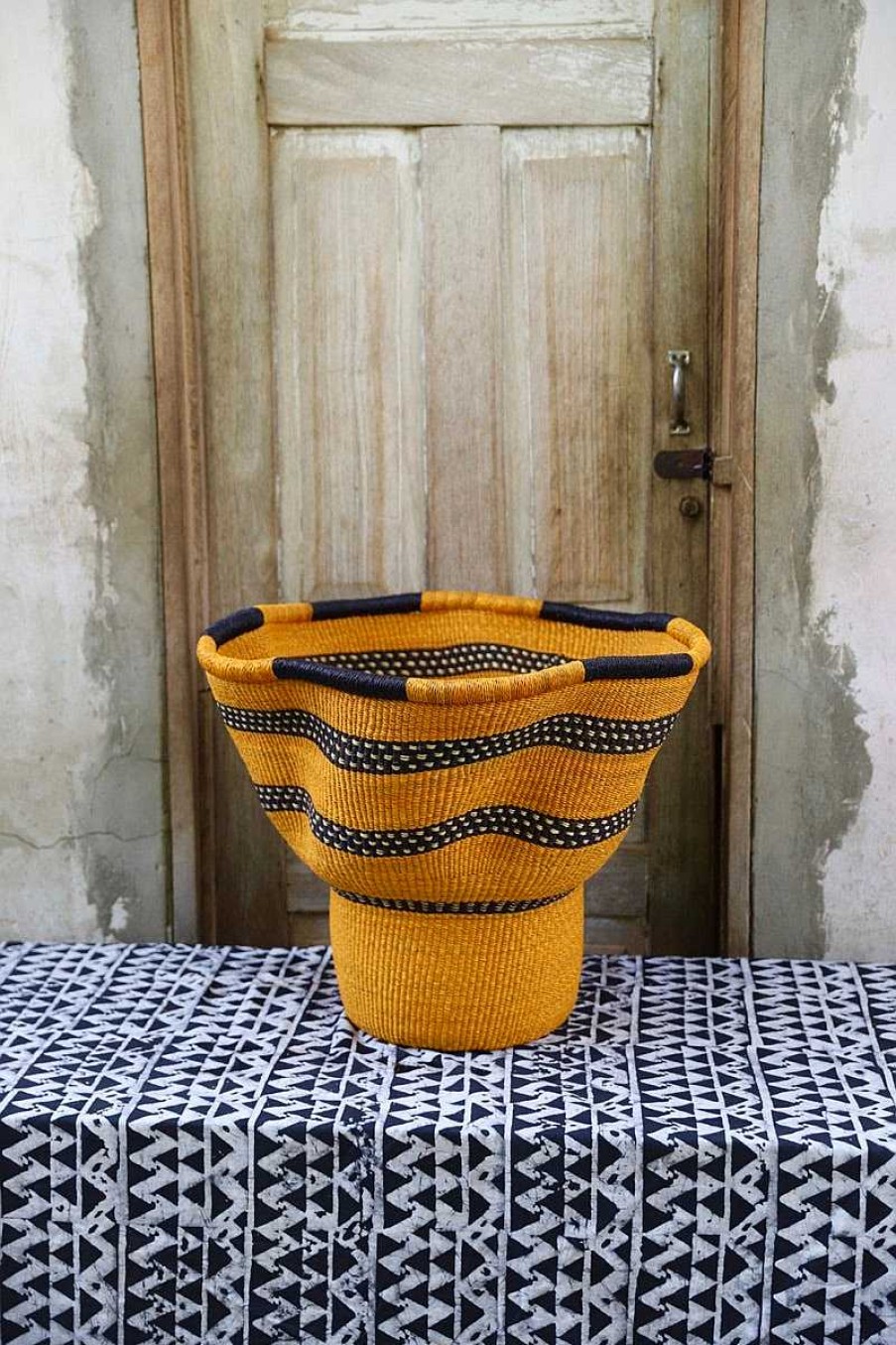 Planters + Flower Pots Baba Tree | Wave Planter (Art Basket) By Atanga Adongo