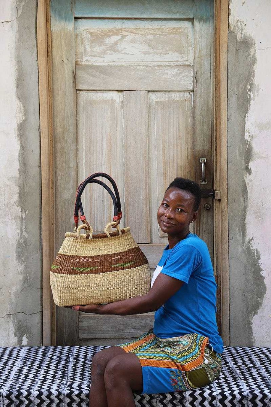 Basket Bags Baba Tree | Slim Line Shoulder Bag By Charity Attuah
