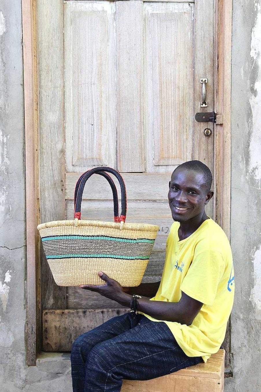 Shopping Baskets Baba Tree | Oval Basket (Medium) By Zack Nyaaba