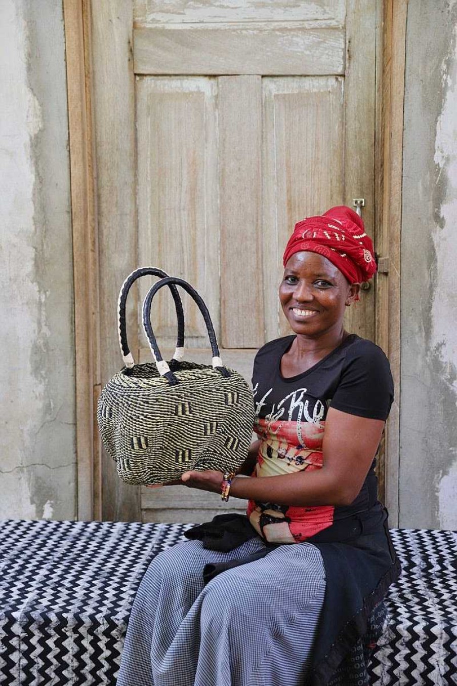 Basket Bags Baba Tree | Stay Flow Deluxe Woven Handbag (Large) By Assibi Abagna