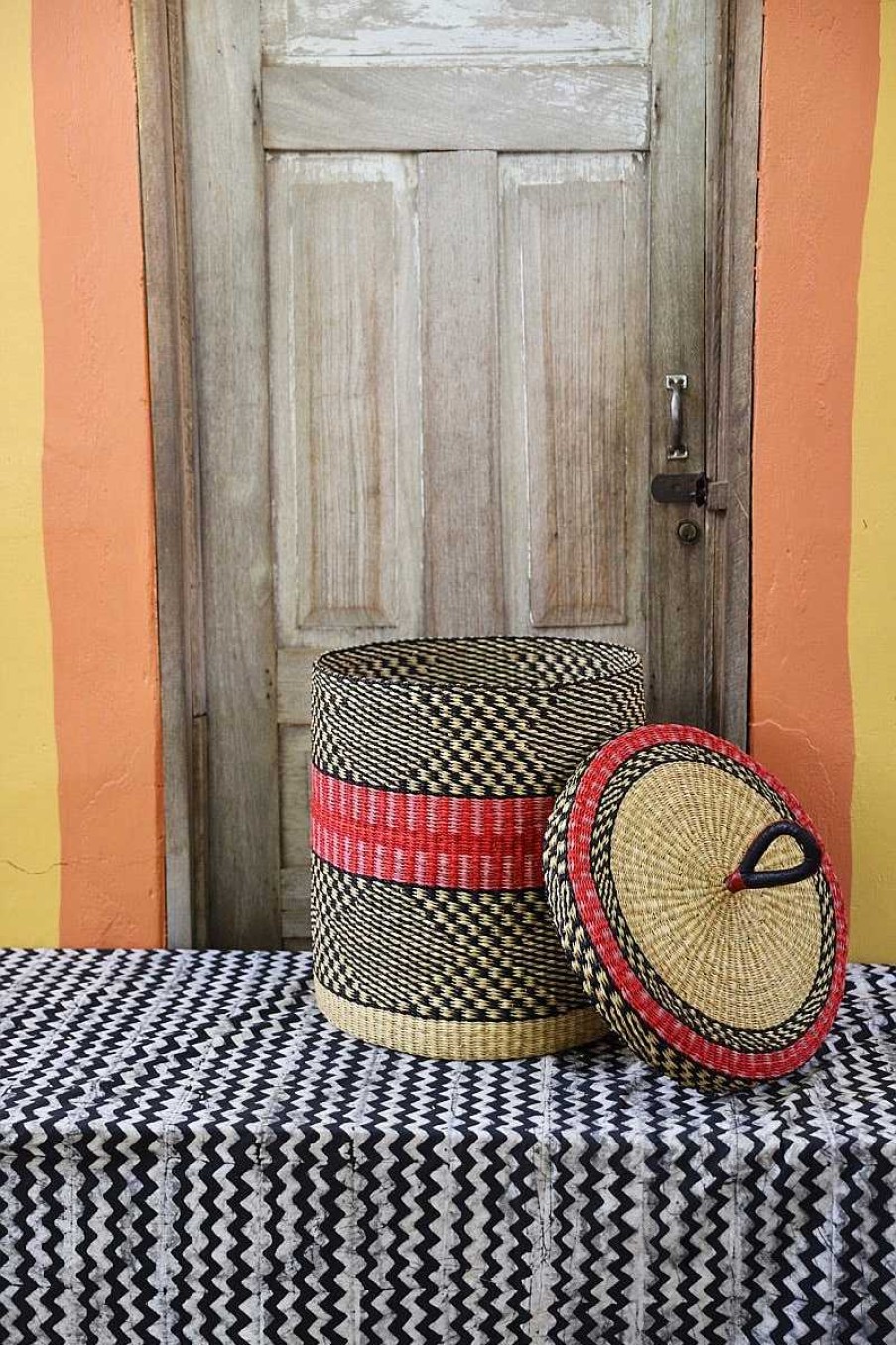 Bathroom + Laundry Baba Tree | Laundry Basket With Lid (Medium) By Anaba Asayamga