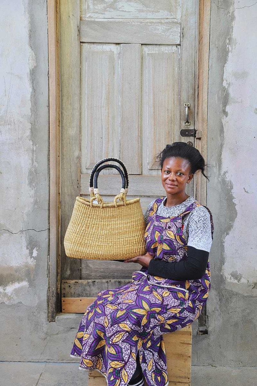 Basket Bags Baba Tree | Slim Line Shoulder Bag By Mary Nsohbillah