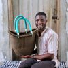 Shopping Baskets Baba Tree | Dip Dyed Nyariga Basket (Large) By Sampson "Action" Adombillah