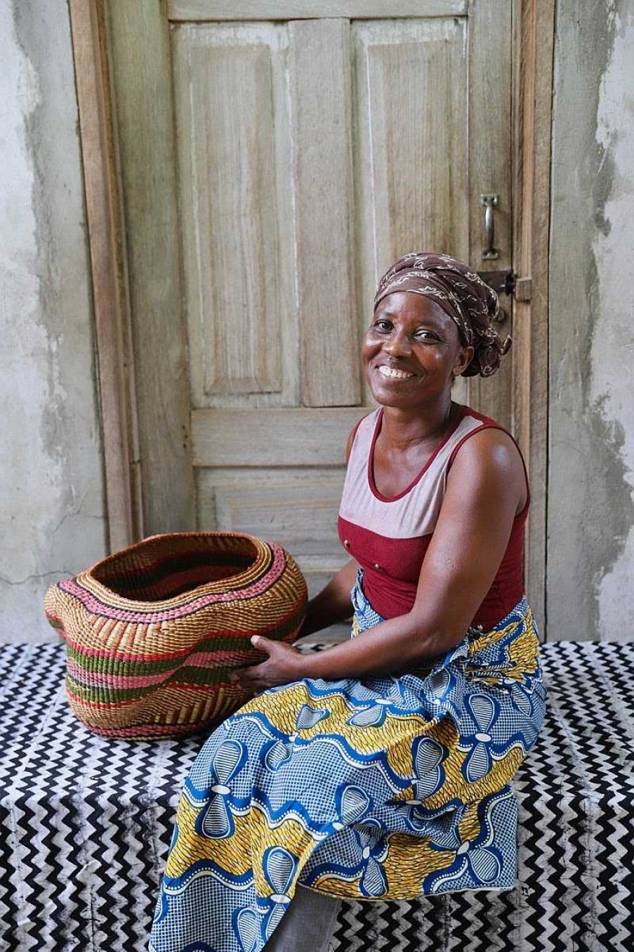 Planters + Flower Pots Baba Tree | A Pebble (Art Basket) By Assibi Abagna