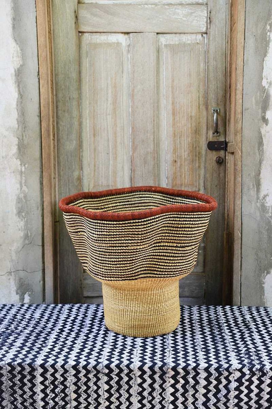 Planters + Flower Pots Baba Tree | Wave Planter (Art Basket) By Atanga Adongo