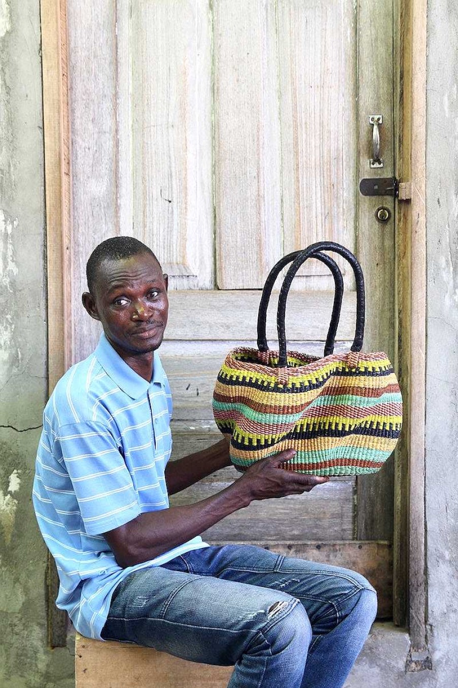 Basket Bags Baba Tree | Stay Flow Deluxe Woven Handbag (Large) By Anakinaba "Cash" Adongo