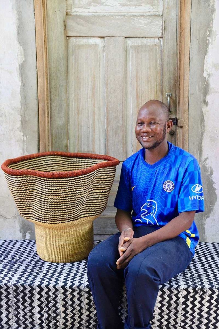 Planters + Flower Pots Baba Tree | Wave Planter (Art Basket) By Atanga Adongo