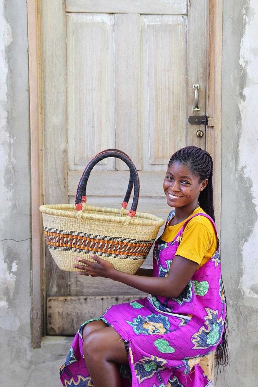Shopping Baskets Baba Tree | Oval Basket (Large) By Joyce Adagaam