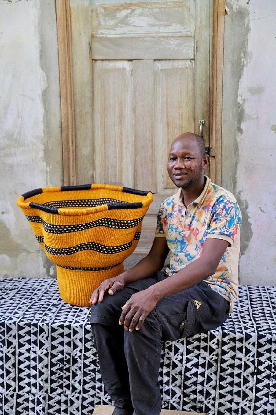 Planters + Flower Pots Baba Tree | Wave Planter (Art Basket) By Atanga Adongo