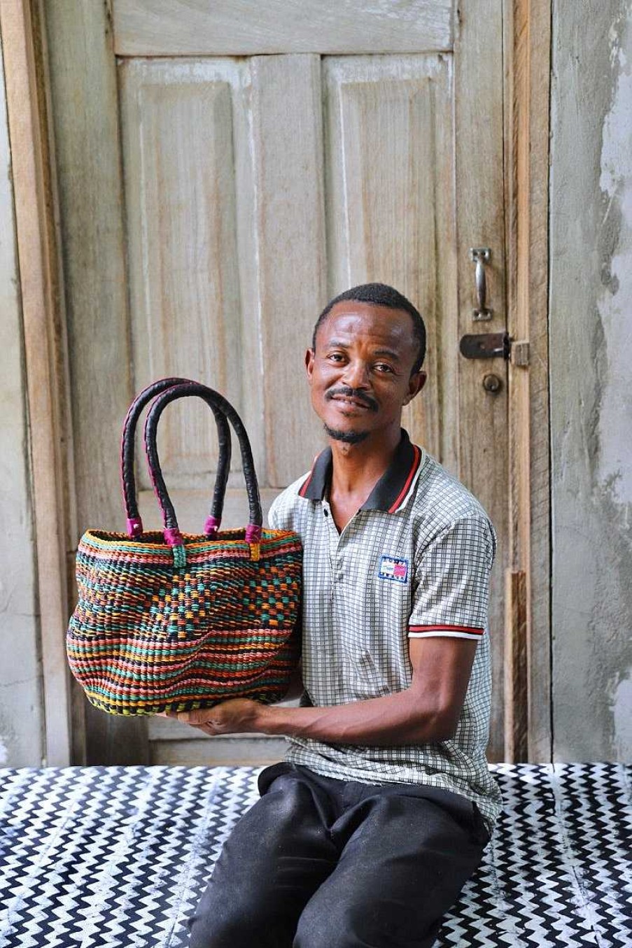 Basket Bags Baba Tree | Stay Flow Deluxe Woven Handbag (Large) By Benjamin Atiah