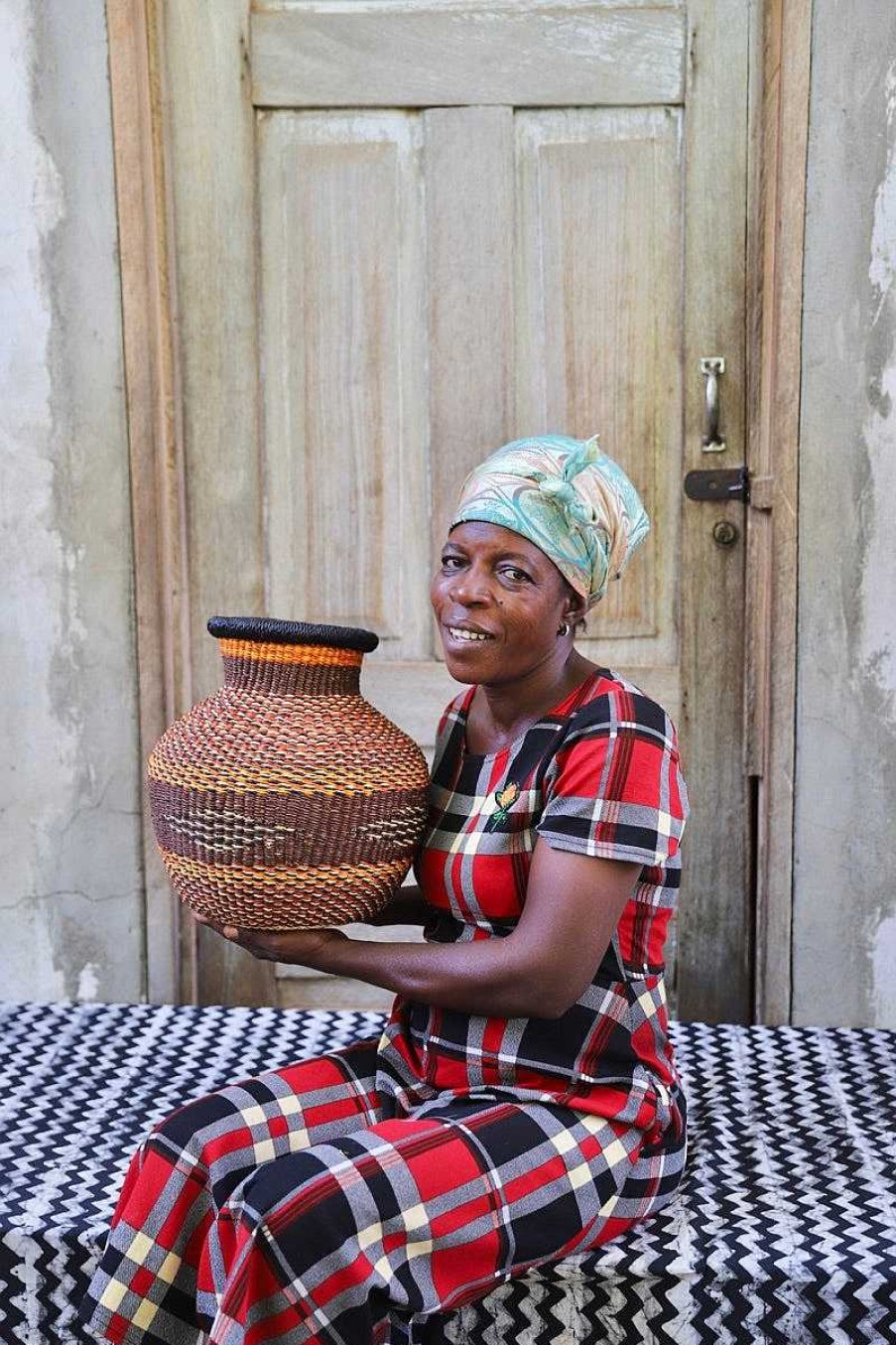 Home Decor Baba Tree | Jemima 10 Cows Basket (Tiny) By Talata Akolgo
