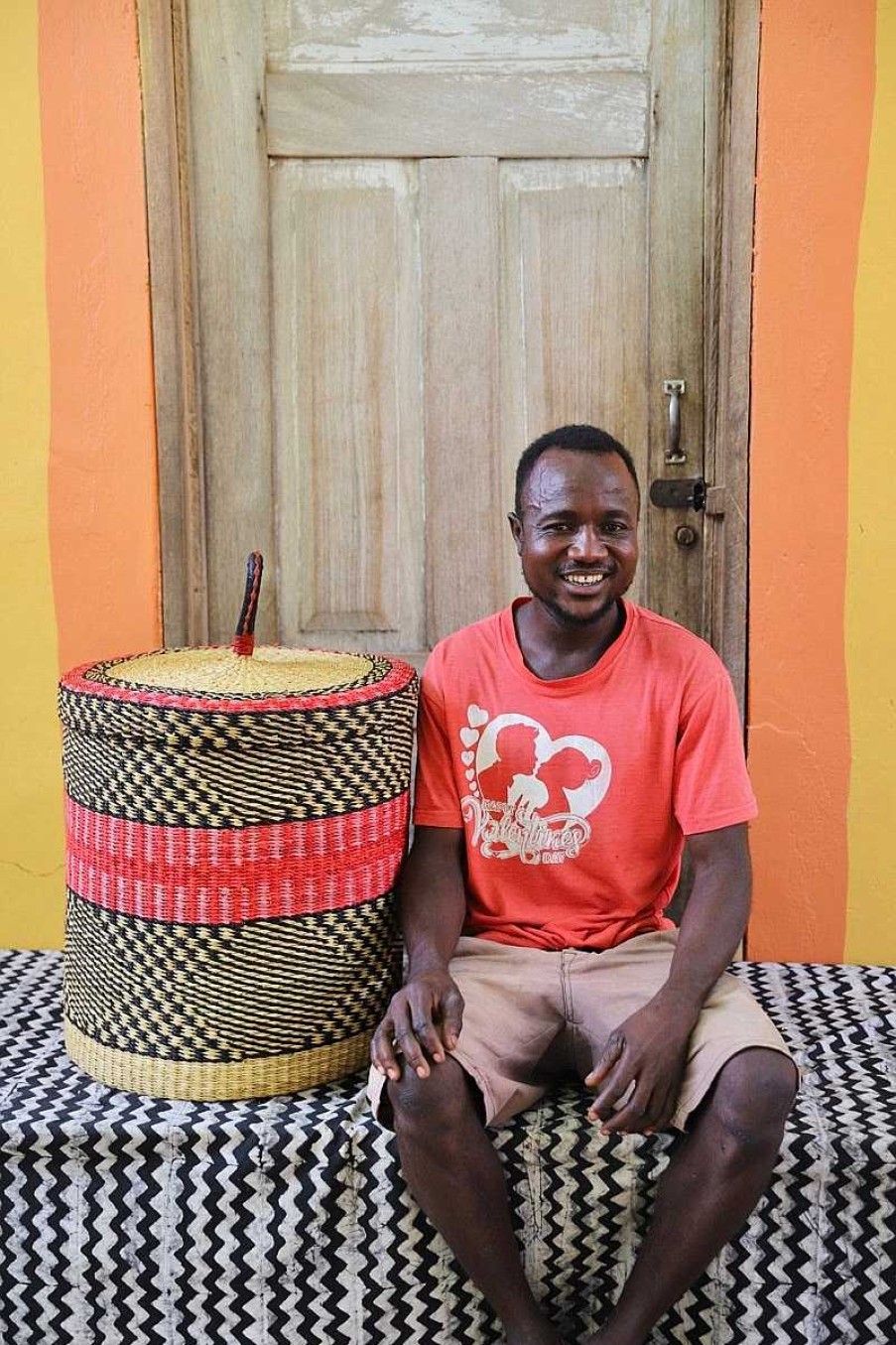 Bathroom + Laundry Baba Tree | Laundry Basket With Lid (Medium) By Anaba Asayamga